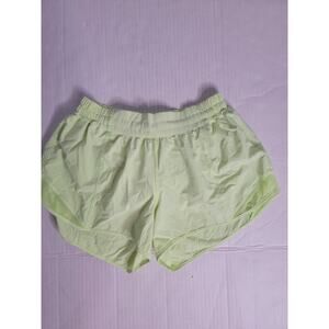 LULULEMON Shorts SZ 10 Hotty Hot ll High Rise Lined Highlight Yellow 4" W7AWBT